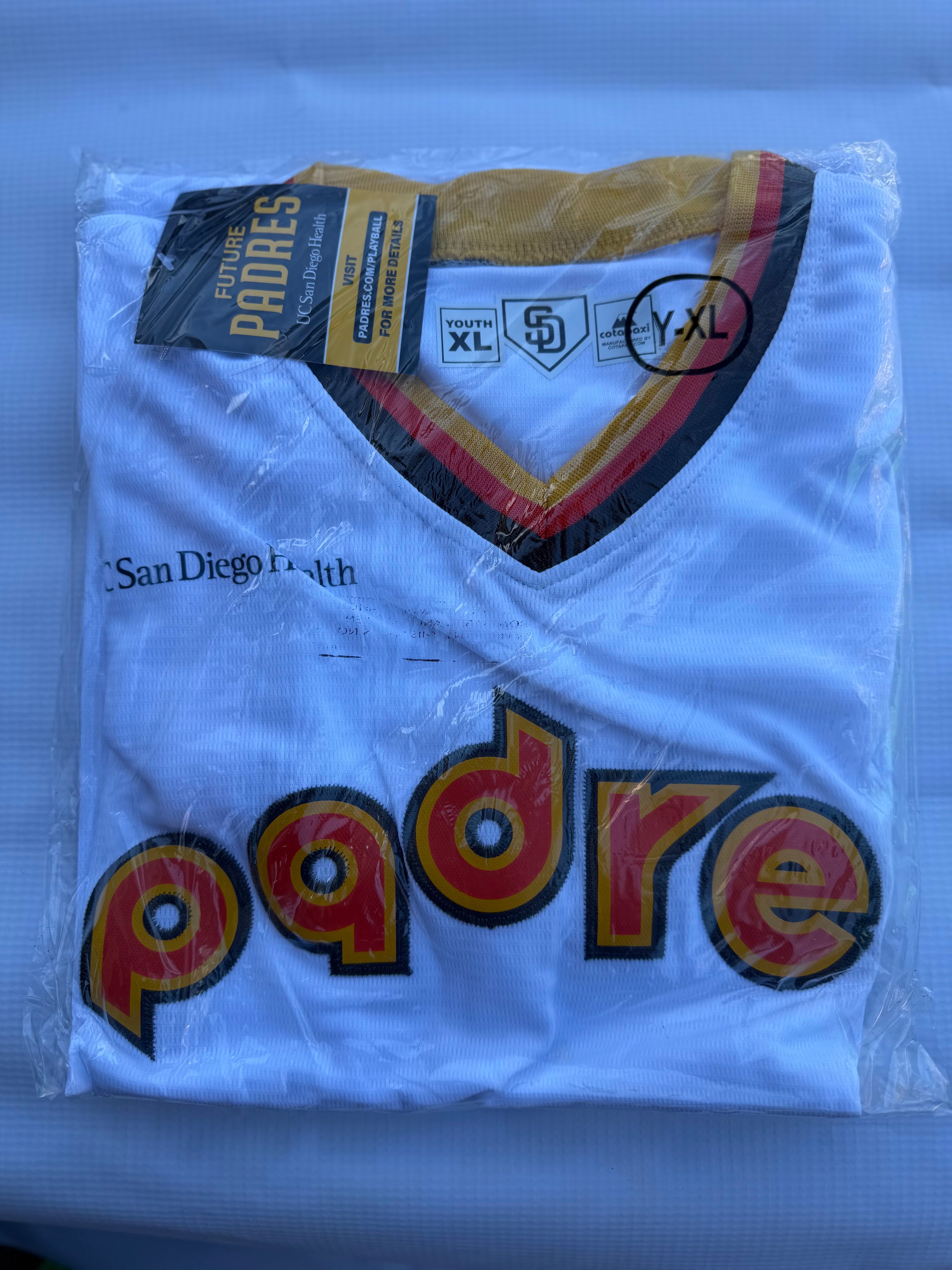 2025 San Diego Padres Future Padres Youth Jersey Giveaway – White V-Neck
