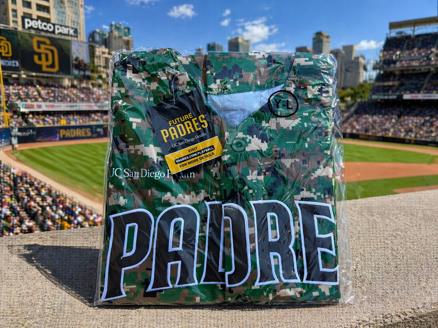 2025 San Diego Padres Future Padres Military Appreciation Camo Jersey – Youth